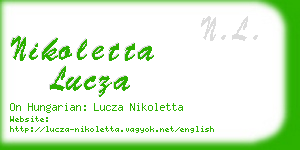 nikoletta lucza business card